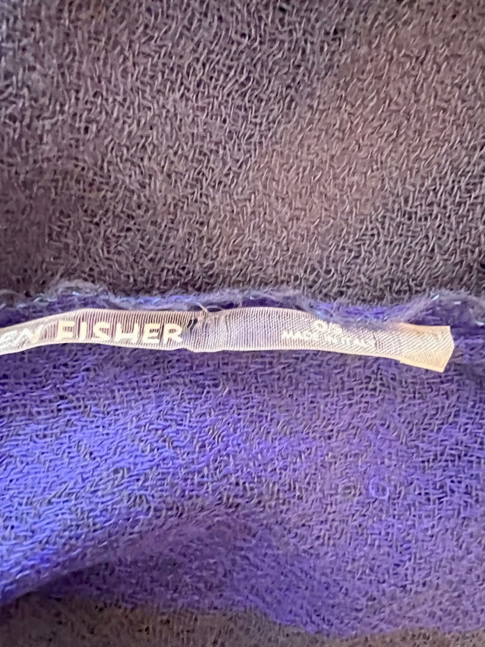 Eileen Fisher Purple Wool Gauze Wrap Shawl Lightweight OS - Picture 4 of 7